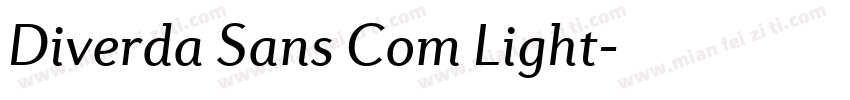 Diverda Sans Com Light字体转换